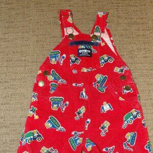 Osh Kosh B'Gosh 12 Months Vestbak Corduroy Bib Overall Construction Made in USA